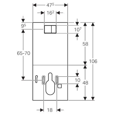 115.323.11.1 - Design panel AquaClean complete WC for Sigma (UP300, UP320) and Twinline UP130, alpine white