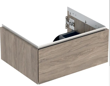 Geberit ONE cabinet for washbasin, with one drawer: Washbasin width=60cm, H=26.6cm, T=47cm, hickory / wood-textured melamine  505.071.00.6