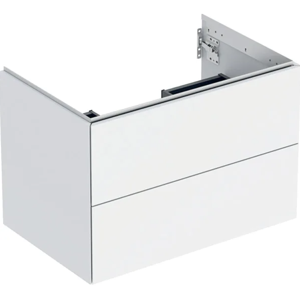 Geberit ONE cabinet for washbasin, with two drawers: Washbasin width=75cm, H=50.4cm, T=47cm, white / matt coated  505.262.00.2