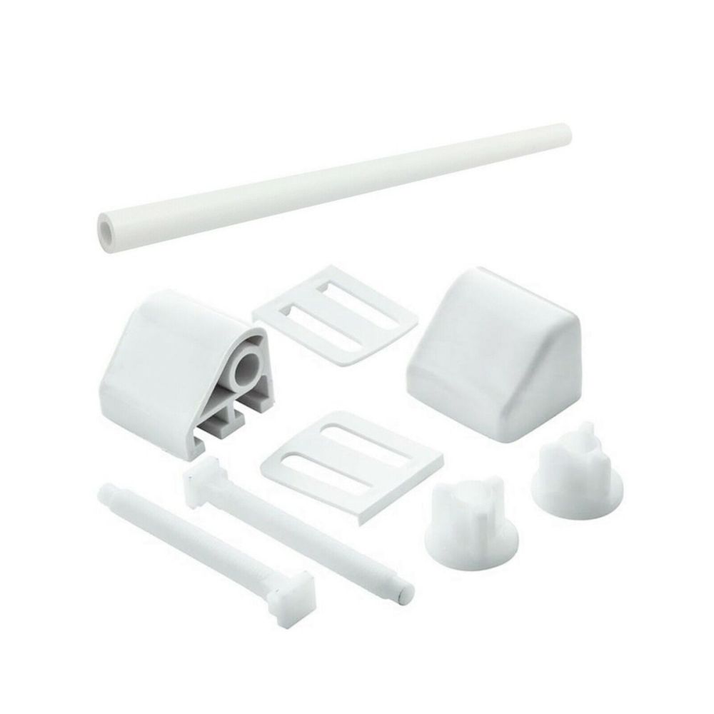 Wirquin White plastic hinge with rod & Lock for Sonata Saxon Celmac 20120563  MTS527BB/A