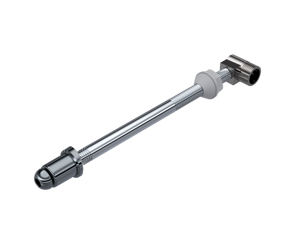 Bidet Chrome pipe with  CHROME NOZZLE – BRASS ELBOW – 170MM 200253