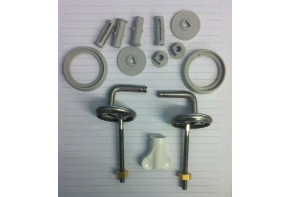 Pressalit B47P999 Dania and Selandia set adjustable hinges chrome