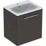 Selnova Square 60 cm Slim Basin & One Door Vanity Unit, Lava 501.253.00.1