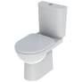 Geberit Selnova set of floor-standing WC with close-coupled exposed cistern, horizontal outlet, semi-shrouded, with WC seat: white  501.754.00.6