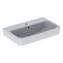 Geberit Selnova Compact washbasin: B=65cm, T=40cm, Tap hole=centred, Overflow=visible  501.890.00.7