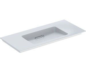 Geberit ONE vanity basin, horizontal outlet: B=105cm, T=48cm, Tap hole=without, Overflow=without, white / KeraTect, glossy white   505.014.00.1
