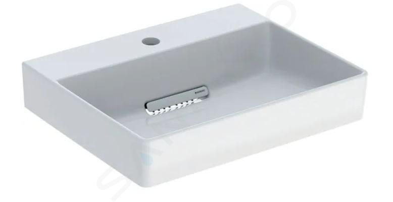 Geberit ONE washbasin, horizontal outlet: B=50cm, T=41cm, Tap hole=central, Overflow=without, white / KeraTect, glossy white   505.019.00.1