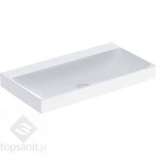 Geberit ONE washbasin, vertical outlet: B=90cm, T=48cm, Tap hole=without, Overflow=without, white / KeraTect  505.021.01.3