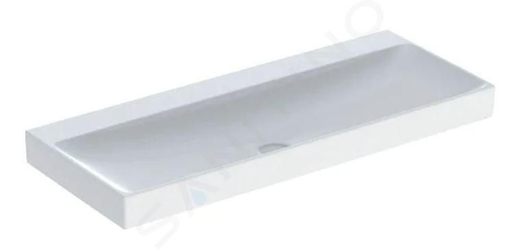Geberit ONE washbasin, vertical outlet: B=120cm, T=48cm, Tap hole=without, Overflow=without, white / KeraTect  505.021.01.5