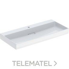 Geberit ONE washbasin, horizontal outlet: B=105cm, T=48cm, Tap hole=central, Overflow=without, white / KeraTect, glossy white   505.046.00.1