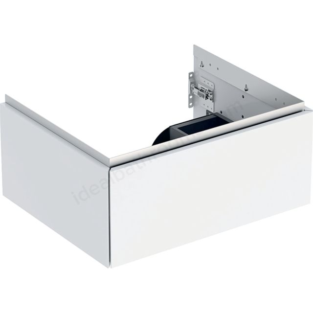 Geberit ONE cabinet for washbasin, with one drawer: Washbasin width=60cm, H=26.6cm, T=47cm, white / high-gloss coated  505.071.00.1