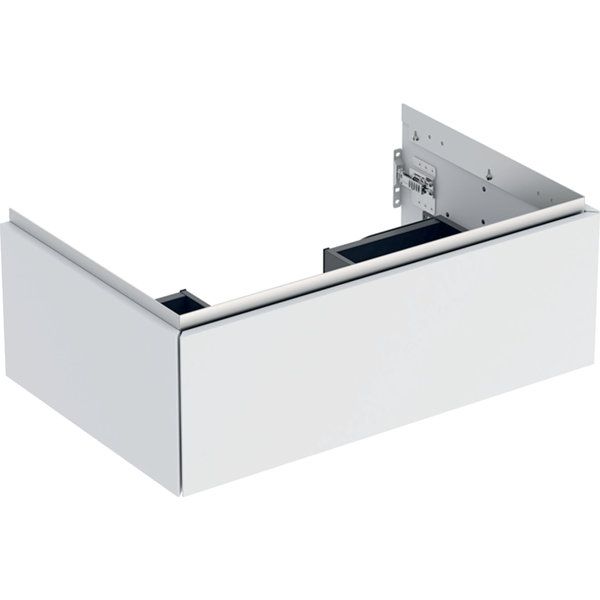 Geberit ONE cabinet for washbasin, with one drawer: Washbasin width=75cm, H=26.6cm, T=47cm, white / high-gloss coated  505.072.00.1