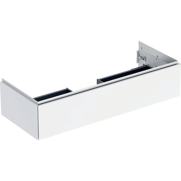 Geberit ONE cabinet for washbasin, with one drawer: Washbasin width=120cm, H=26.6cm, T=47cm, white / high-gloss coated  505.075.00.1