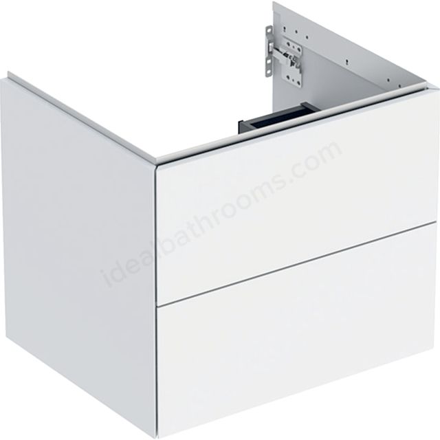 Geberit ONE cabinet for washbasin, with two drawers: Washbasin width=60cm, H=50.4cm, T=47cm, white / matt coated  505.261.00.2