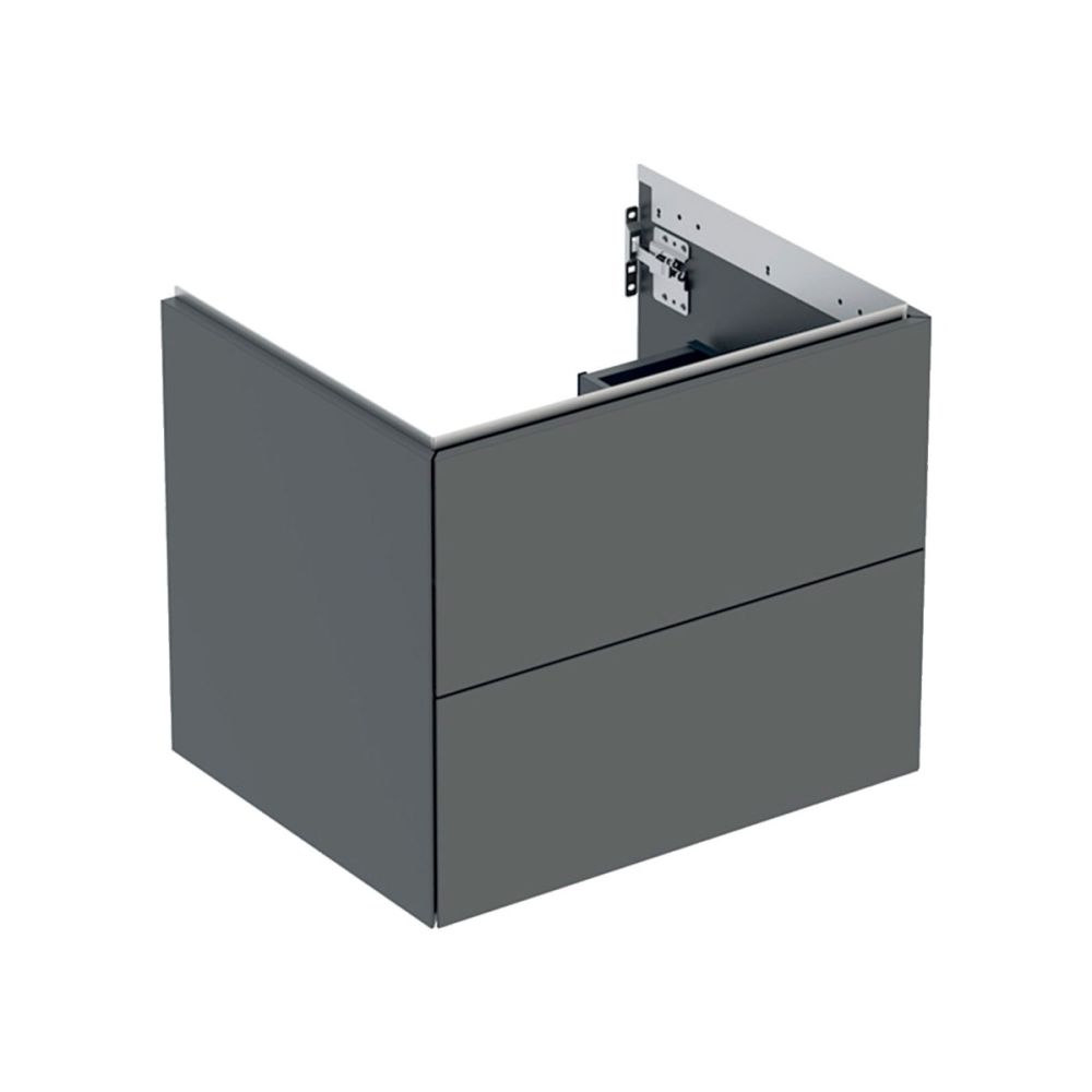 Geberit ONE cabinet for washbasin, with two drawers: Washbasin width=60cm, H=50.4cm, T=47cm, lava / matt coated  505.261.00.3