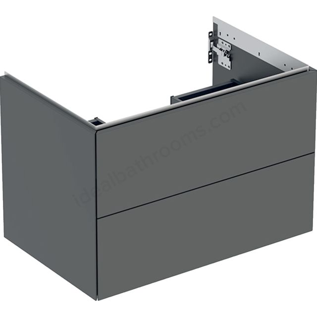 Geberit ONE cabinet for washbasin, with two drawers: Washbasin width=75cm, H=50.4cm, T=47cm, lava / matt coated  505.262.00.3