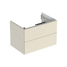Geberit ONE cabinet for washbasin, with two drawers: Washbasin width=75cm, H=50.4cm, T=47cm, sand grey / high-gloss coated  505.262.00.4
