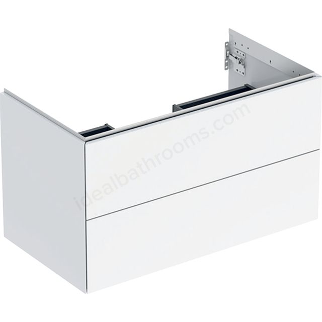 Geberit ONE cabinet for washbasin, with two drawers: Washbasin width=90cm, H=50.4cm, T=47cm, white / high-gloss coated  505.263.00.1