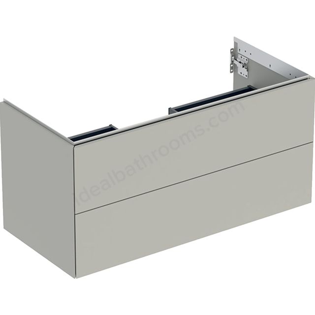 Geberit ONE cabinet for washbasin, with two drawers: Washbasin width=105cm, H=50.4cm, T=47cm, greige / matt coated  505.264.00.7