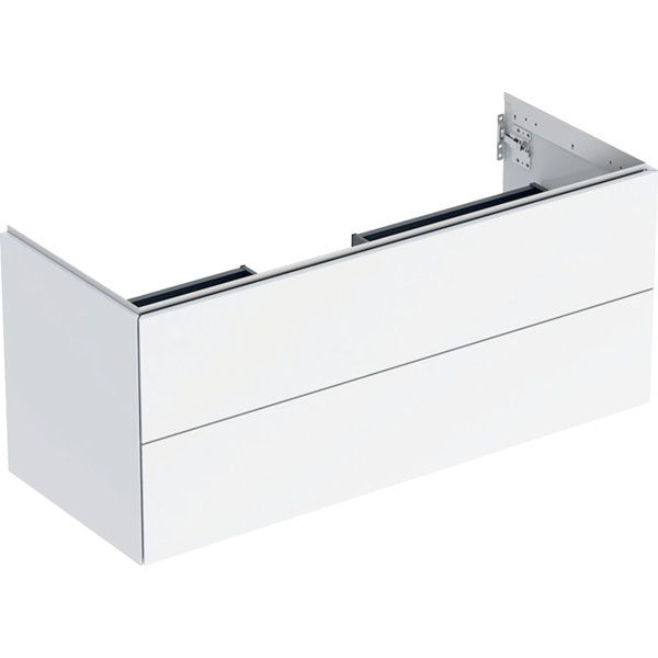 Geberit ONE cabinet for washbasin, with two drawers: Washbasin width=120cm, H=50.4cm, T=47cm, white / high-gloss coated  505.265.00.1