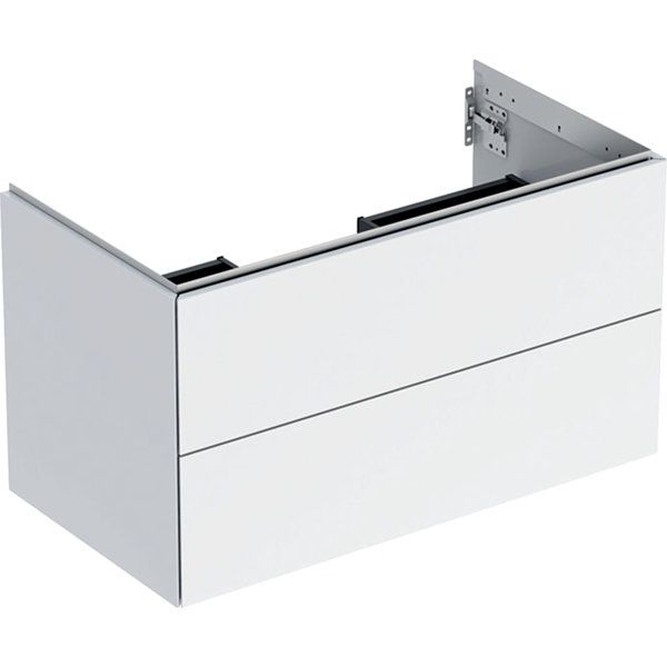 Geberit ONE cabinet for washbasin, with two drawers: Washbasin width=120cm, H=50.4cm, T=47cm, white / matt coated  505.265.00.2