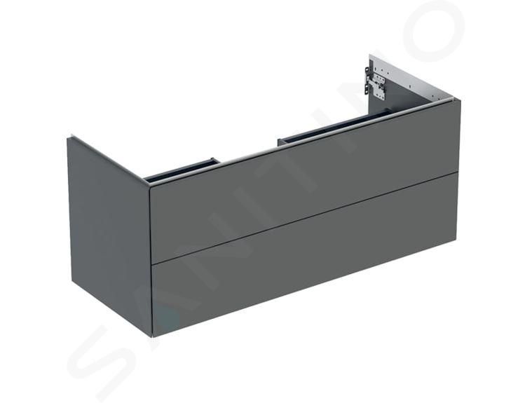 Geberit ONE cabinet for washbasin, with two drawers: Washbasin width=120cm, H=50.4cm, T=47cm, lava / matt coated  505.265.00.3