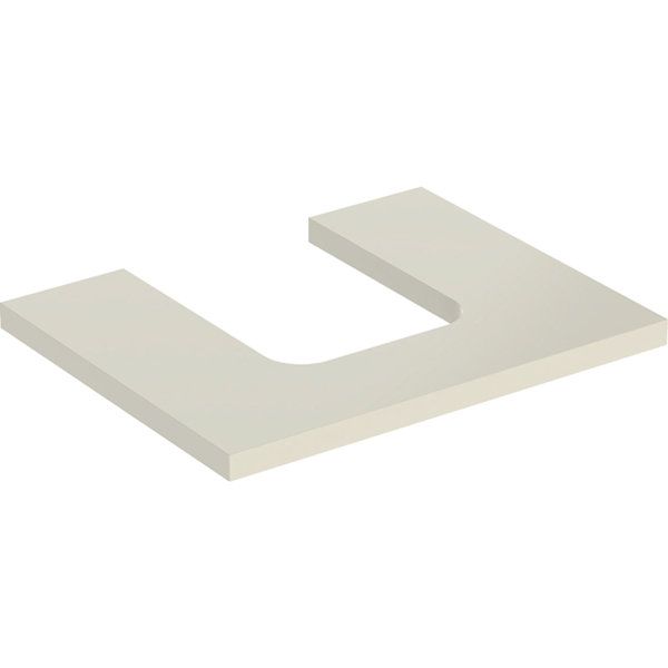 Geberit ONE washtop, central cut-out, for lay-on washbasin, bowl shape: B=90cm, H=3cm, T=47cm, oak / wood-textured melamine  505.273.00.5