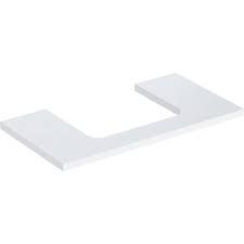 Geberit ONE washtop, central cut-out, for lay-on washbasin: B=75cm, H=3cm, T=47cm, sand grey / high-gloss coated  505.282.00.4