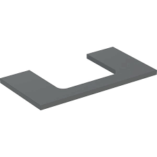Geberit ONE washtop, central cut-out, for lay-on washbasin: B=90cm, H=3cm, T=47cm, lava / matt coated  505.283.00.3