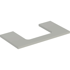 Geberit ONE washtop, central cut-out, for lay-on washbasin: B=90cm, H=3cm, T=47cm, greige / matt coated  505.283.00.7