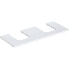 Geberit ONE washtop, double cut-out, for lay-on washbasin, bowl shape: B=120cm, H=3cm, T=47cm, sand grey / high-gloss coated  505.335.00.4