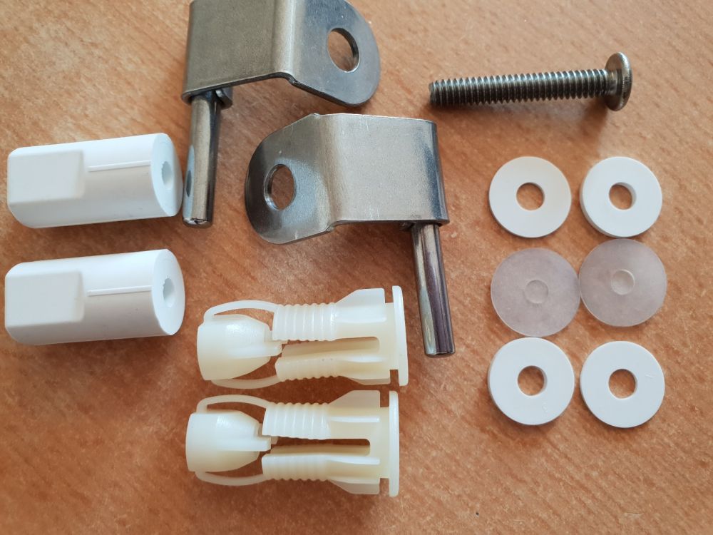 Gala Toilet seat Hinges for MARINA. METROPOL, SMART. LOA, EMMA, EMMA and SQUARE  5381300 
4011097505657