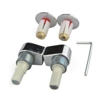 Sphinx 330-355-390 S8H70607A20 set of 2 chrome hinges Soft Close Toilet seat 