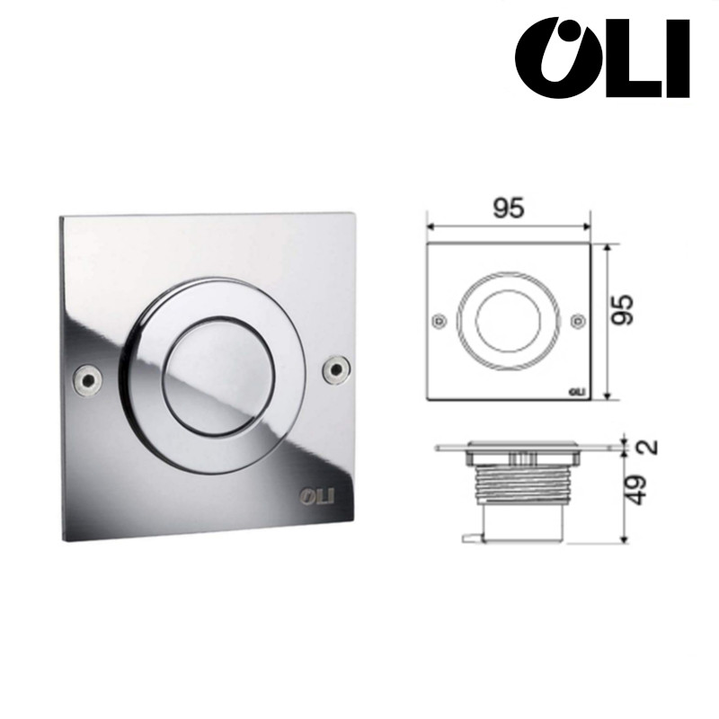 OLI TREND MONO CONTROL FLUSH PLATE POLISHED CHROME  605254
