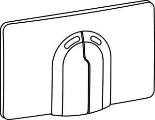 8050420751 Wisa Flush Plate WISA Dual Flush operation plate chrome