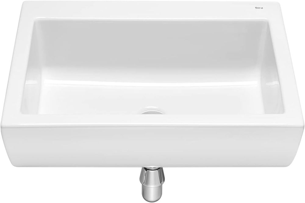 The Roca Trough wall-hung basin is a stylish and modern addition to any bathroom. This model features a sleek design with no tap holes, offering a minimalist look A368PB9000