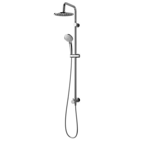 Ideal Standard Idealrain round shower system kit with Idealrain 200mm round rainshower, Idealrain M3 3 function handspray, 1.75m Idealflex hose and diverter for built-in mixers A5689AA
