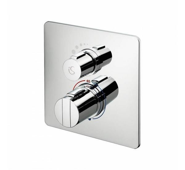 Ideal Standard  Easybox Slim BI thermostatic shower mixer with on/off and square faceplate  A5878AA