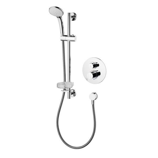 Ideal Standard  Easybox Slim BI thermostatic shower pack with round faceplate and Idealrain M3 kit  A5958AA