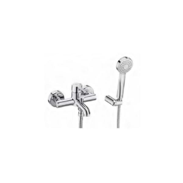 Roca CARELIA WALL MOUNTED BATH-SHOWER MIXER WITH ACCESSORIES A5A018AC0K