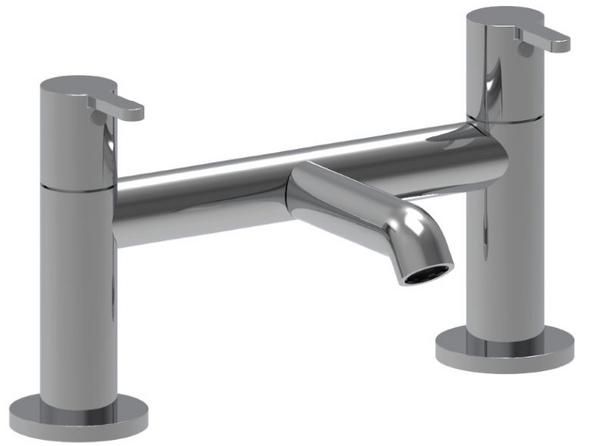 Roca  CARELIA DECK MOUNTED TWIN LEVER BATH FILLER CHROME A5A1C8AC0R