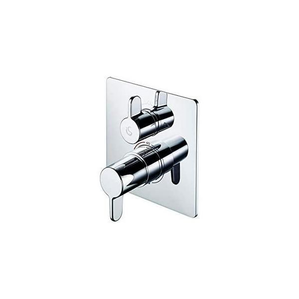 Ideal Standard  Freedom Built In thermostatic shower mixer with diverter, square faceplate and metal lever handles   A6378AA