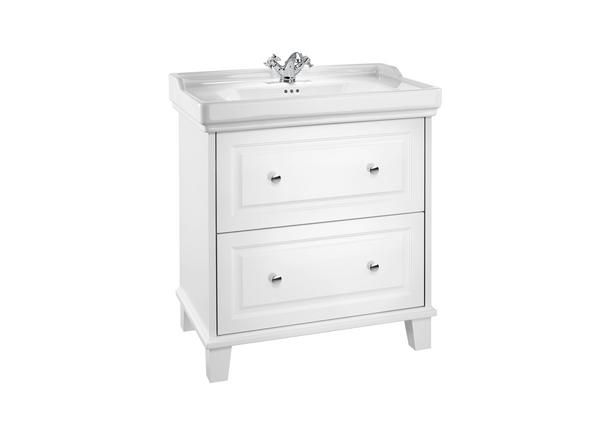 Roca  Carmen Vanity 800mm base unit with 2 soft-close drawers - white satin  A857135415