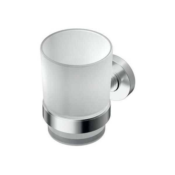 Ideal Standard  IOM  tumbler and holder - frosted glass/chrome  A9120AA