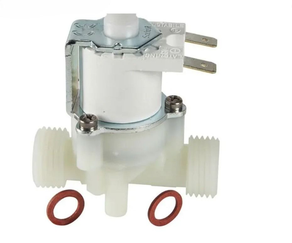 The Ideal Standard Sensorflow 21 solenoid valve complete 1/2 is a component designed for use in automated washroom systems. It operates with a sensor mechanism that allows for touchless control, enhancing hygiene and convenience. This solenoid valve is pa
