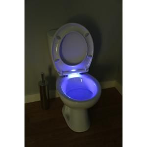 Adjustable hinges fit all standard toilets
Hard wearing thermoset plastic
Stainless steel top fix hinges
Sensor activated LED night light
LED light lasts 120 seconds each time
Batteries not included (requires x2 AAA) expected battery life of 3 months