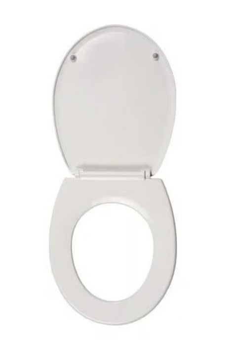 Nabis toilet seat and cover White with fittings B08702 Seat dimensions: 430-450 x 375mm - Hinge Adjustment: 115-175mm