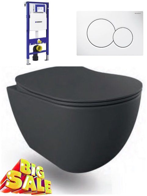 Wall-hung toilet Complete Geberit UP320 Creavit Matt Anthracite 51x35.5x29cm b728c3e6-45fc-ec76-e892-3cdd835b806f