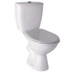 B&Q Cooke & Lewis Newbury Close Coupled Toilet and Plastic Hinges pjde1898