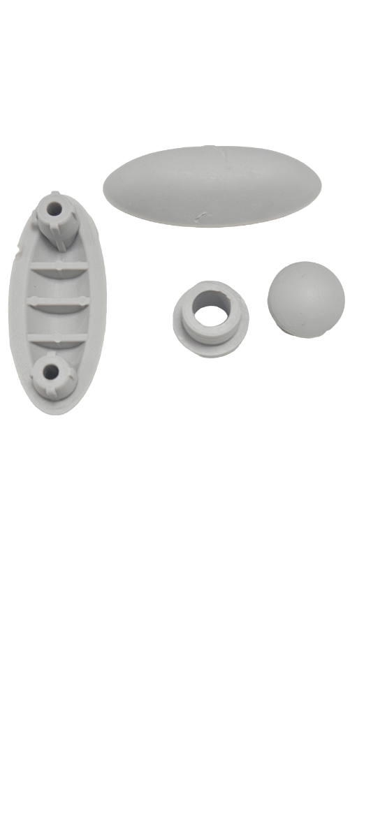 Toilet Seat Buffer Pads in Grey